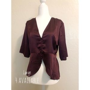 Plum silk top